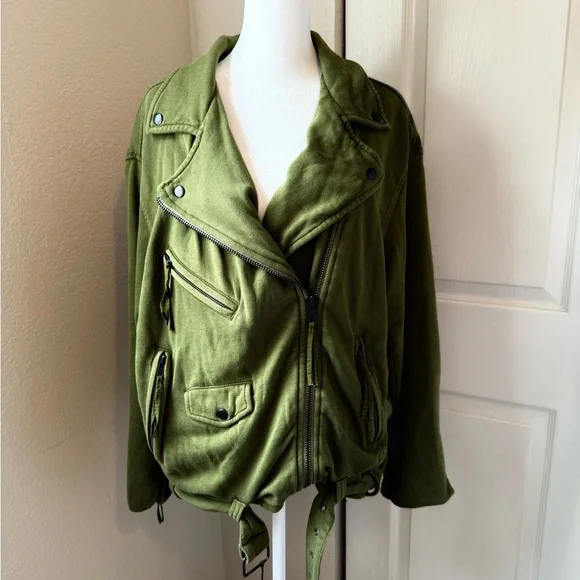 We The Free Rebel Knit Oversized Moto Jacket - Picture 4 of 8